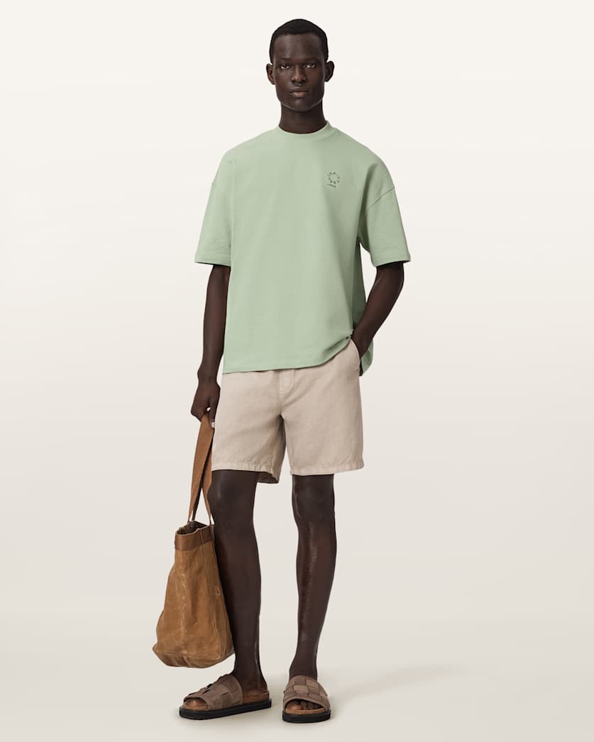 Haven Embroidered Logo Oversized T-Shirt CELADON GREEN | ALLSAINTS